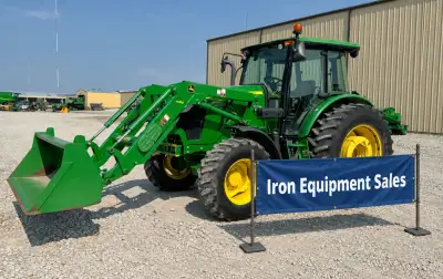 2014 John Deere 6140D MFWD Tractor W/Loader