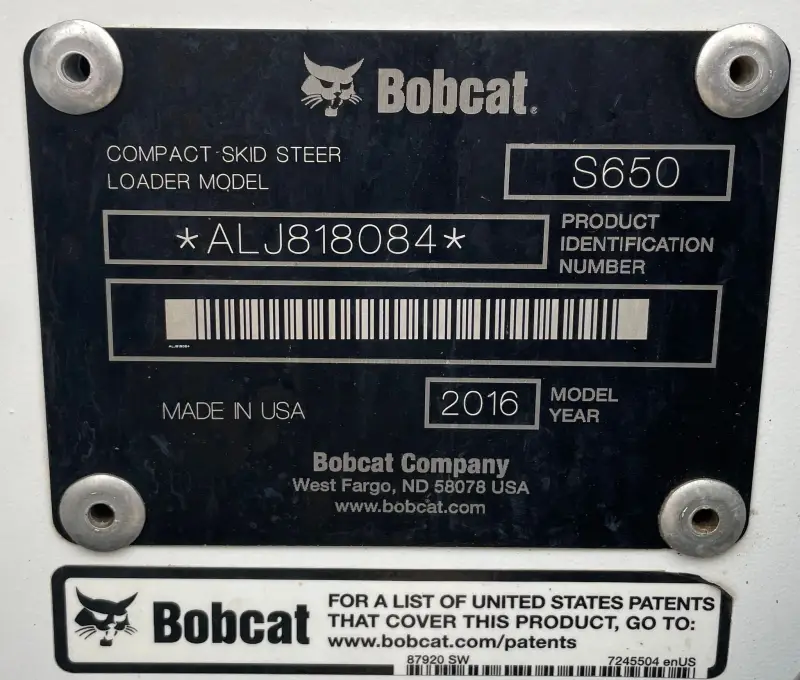 2016 Bobcat S650 photo 52